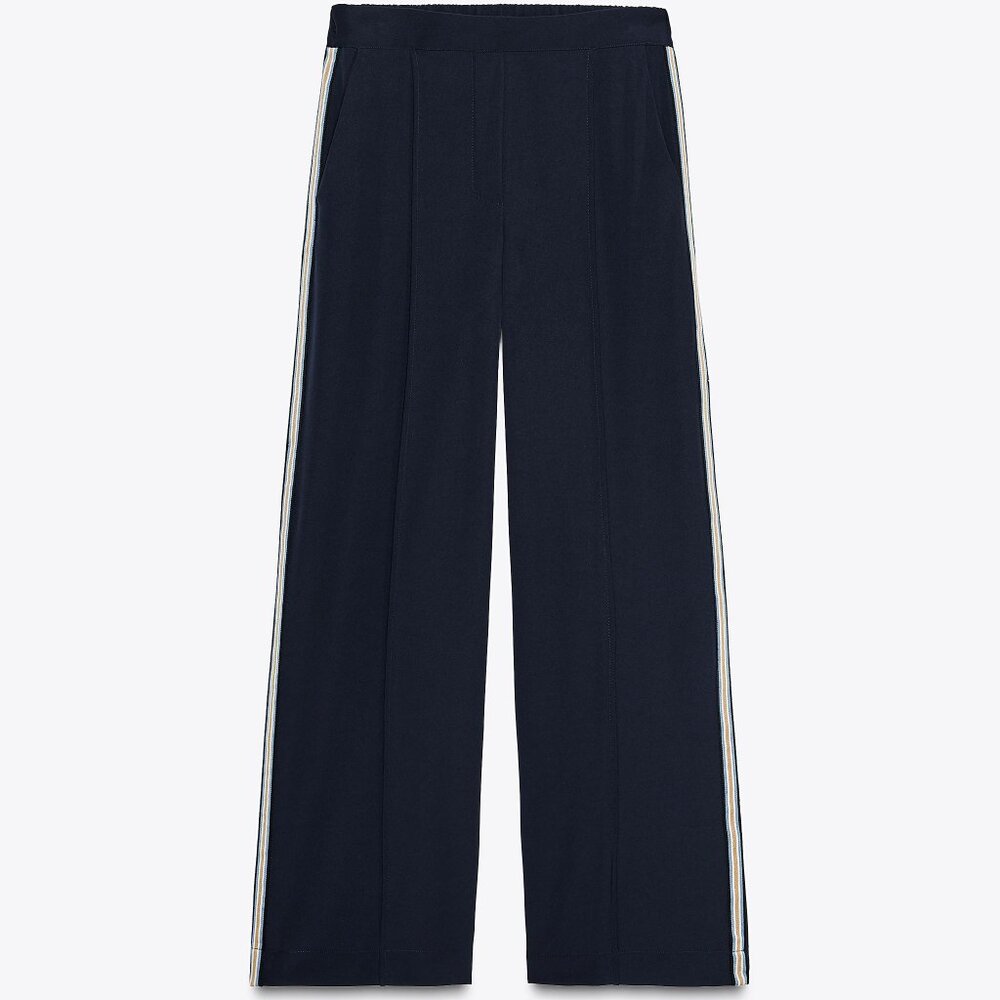 Zara Womens Side Striped Pants Wide Leg Trousers S